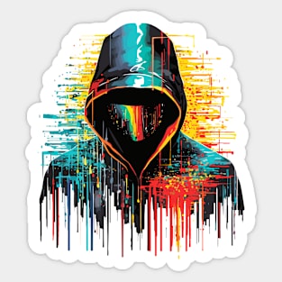 Hacker Game Urbain City Life Mistery Shadow Abstract Sticker